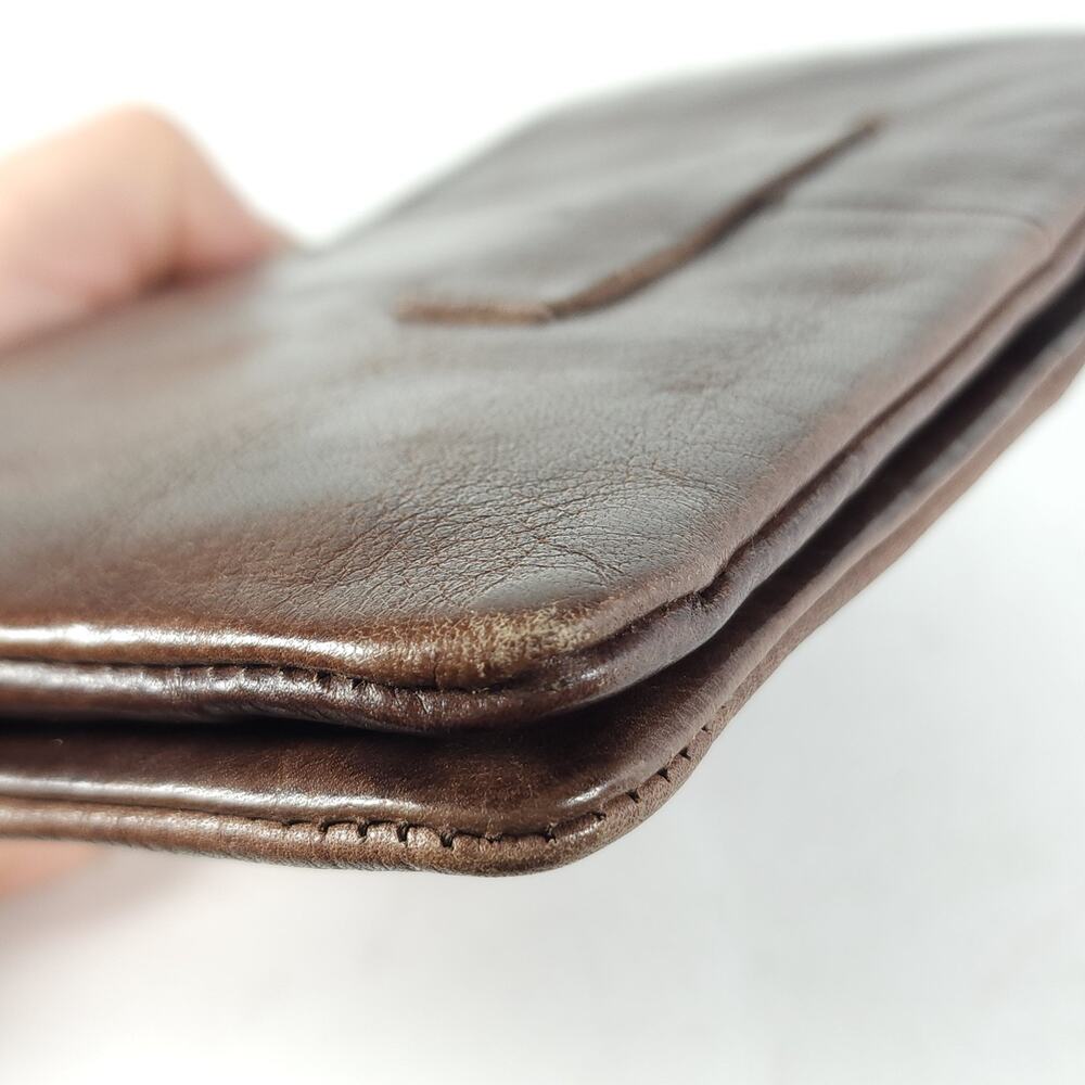 LATICO Terry Brown Distressed Leather Credit Cards Slots Flap Bifold Wallet - Picture 12 of 12